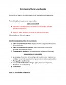 Formación y capacitación relacionada con la manipulación de alimentos