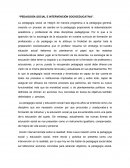 PEDAGOGÍA SOCIAL E INTERVENCIÓN SOCIOEDUCATIVA
