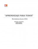 Aprendizaje para todos. Moviéndonos hacia el DUA