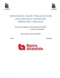 CREACION DE VALOR Y RELACION CON LOS CLIENTES A TRAVES DEL MARKETING (1920-2018). Página 1