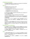 Las unidades funcionales de un ordenador