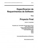 Especificacion de Requerimentos de Software