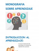 Monografia sobre el aprendizaje