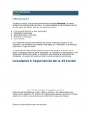 Proceso aministrativo. Conceptos e importancia de la dirección