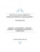SALUD MENTAL Y ATENCIÓN INFANTO ADOLESCENTE Y DE ADULTOS