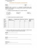 Evaluación de Lenguaje y Comunicación