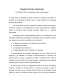 Codigo Etico del psicologo