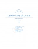 DEPORTISTAS EN LA UPB TRABAJO ESTADISTICO