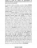 Acta juicio sumario laboral