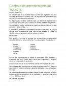 Contrato de arrendamiento de industria