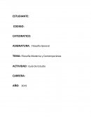 Filosofía Moderna y Contemporánea
