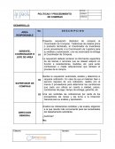 Políticas y procedimientos de Compras