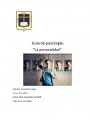 Guía de psicología: “La personalidad”