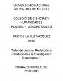 TRABAJO NOVELA: “EL PERFUME”