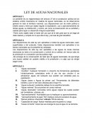 Ley de aguas nacionales