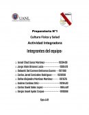 Cultura fisica y salud .Actividad integradora