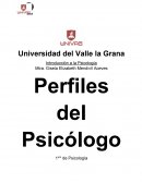 Perfiles del psicólogo