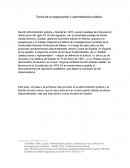 Teoría de la organización y administración pública