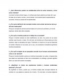 ¿Qué diferencias pueden ser establecidas entre los seres humanos y otros seres vivientes?