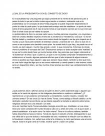 ¿CUAL ES LA PROBLEMÁTICA CON EL CONSEPTO DE DIOS?. Página 1