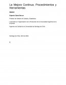 La Mejora Continua, Procedimientos y Herramientas
