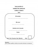 EVALUACIÓN C2 SUBSECTOR LENGUAJE CURSO 2° BASICO