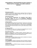ANTECDENETES Y HECHOS MATERIA DE QUEJA CONTRA LA IPRESS HOSPITAL NACIONAL GUILLERMO ALMENARA IRIGOYEN