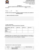 INFORME Nº1 Material y equipamiento básico del laboratorio y método de empleo