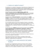 Administración de RRHH ¿Qué es el capital humano?