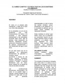 EL CAMBIO CLIMÁTICO Y SU RESULTADO EN LOS ECOSISTEMAS COLOMBIANOS RUBIELA FONSECA ALDANA