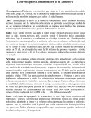 Los Principales Contaminantes de la Admosfera