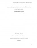 Ensayo acerca de la Importancia de la Economía Colombiana y Política Económica