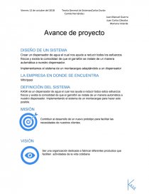 Implementamos el sistema de un montacargas adaptándolo a un dispensador en empresa Whirlpool. Página 1