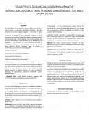 Efecto del acido salicilico sobre las plantas