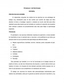 TÉCNICAS Y ESTRATEGIAS ESPAÑOL