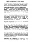 CONTRATO DE ARRIENDO DE UN DEPARTAMENTO