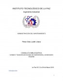 Taxonomía de los tipos de mantenimiento y conservación industrial