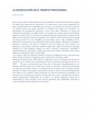 La negociación en el ámbito profesional