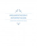 INTERPRETACION Y ARGUMENTACION JURIDICA