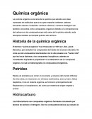 Química orgánica. Hidrocarburo