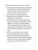 Educación parvularia, orígenes e historia en Сhile