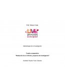 Cuadro comparativo “Redacción de un informe, proyecto de investigación”
