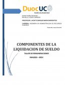 Componentes de la liquidacion de sueldo