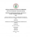 ESTUDIO DE UN BROTE DE INTOXICACIÓN ALIMENTARIA POR CONSUMO DE CANELONES CON RELLENO DE VERDURAS CONTAMINADOS CON Staphylococcus aureus