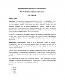 Proyecto educativo para grado primero . Materia: ingles