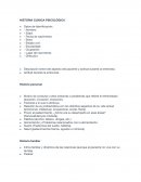 Historia clinica psicológica
