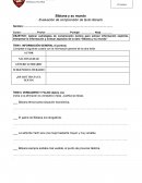 Bibiana y su mundo. Control de lectura