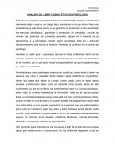 ANALISIS DEL LIBRO CODIGO ETICO DEL PSICOLOGO
