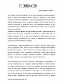 DISCRIMINACIÓN. ¿una práctica social?
