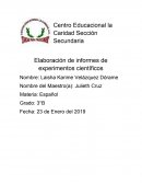 Elaboración de informes de experimentos científicos